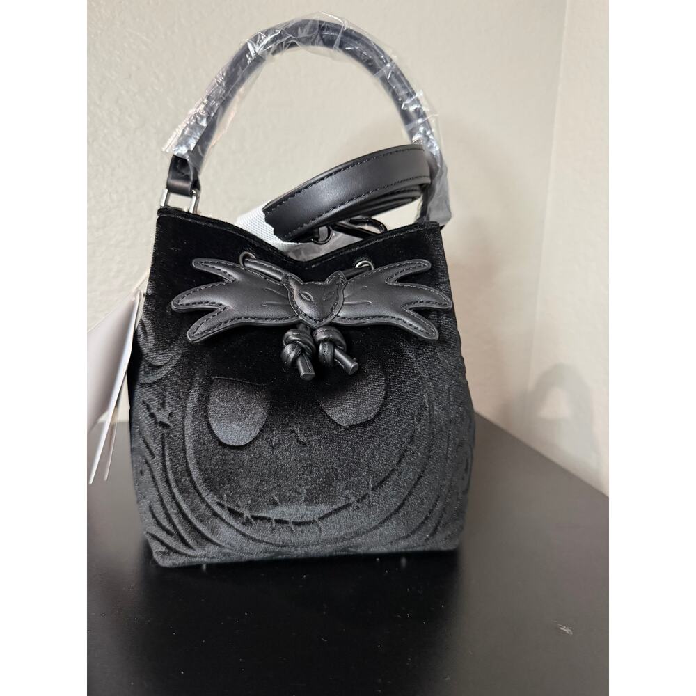 LOUNGEFLY NBC JACK VELVET BUCKET BAG NWT